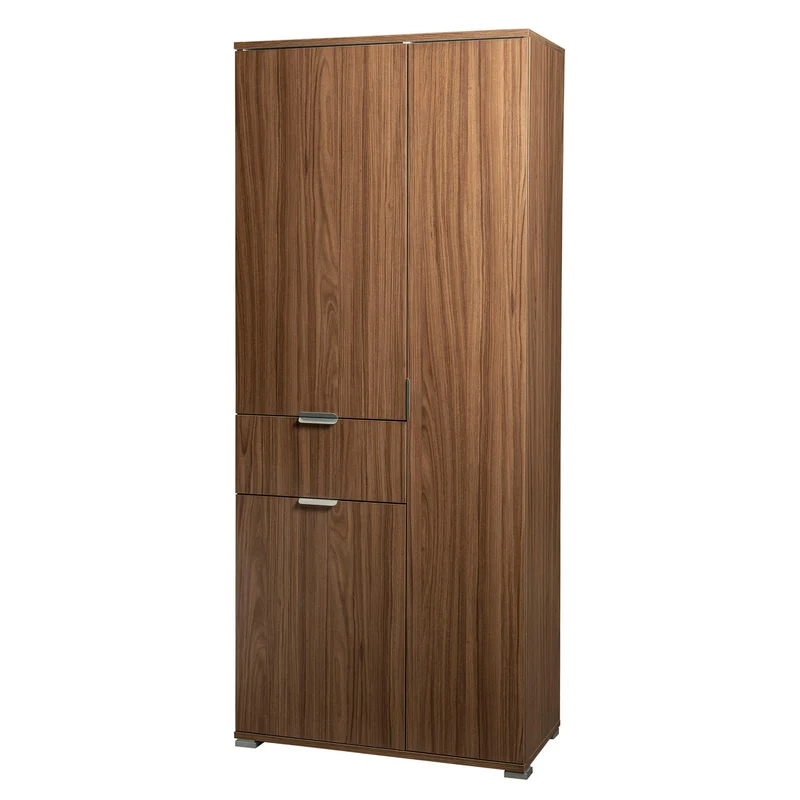 Armadio con 3 ante e un cassetto in Legno Composito cm 75x38x174 - KADEN