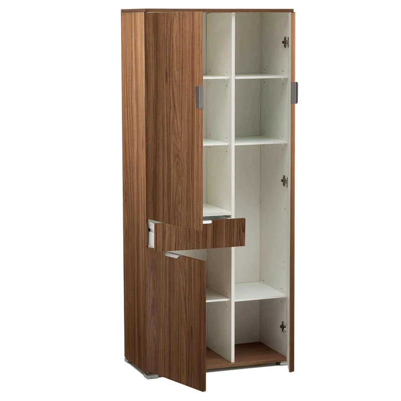 Armadio con 3 ante e un cassetto in Legno Composito cm 75x38x174 - KADEN