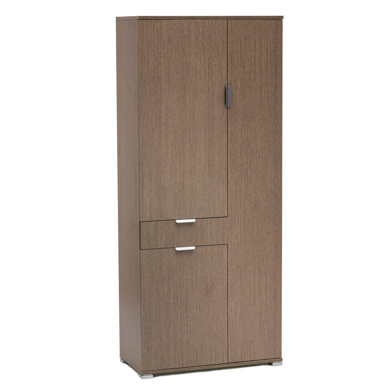 Armadio con 3 ante e un cassetto in Legno Composito cm 75x38x174 - KADEN