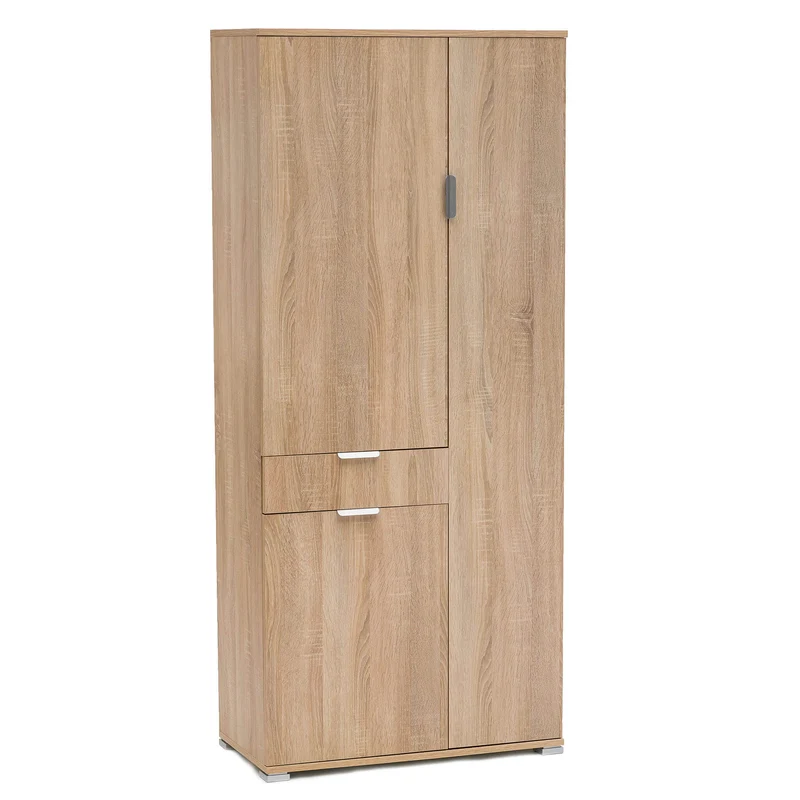 Armadio con 3 ante e un cassetto in Legno Composito cm 75x38x174 - KADEN