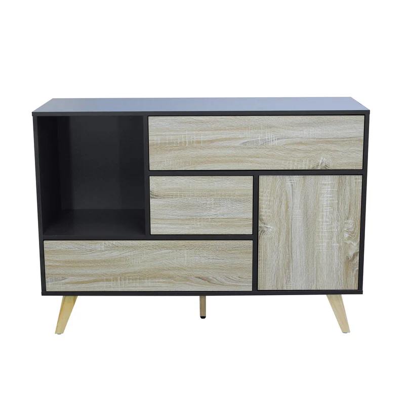 Madia con tre cassetti e un anta in Legno Composito cm 119x39 5x85 6 - GRADY