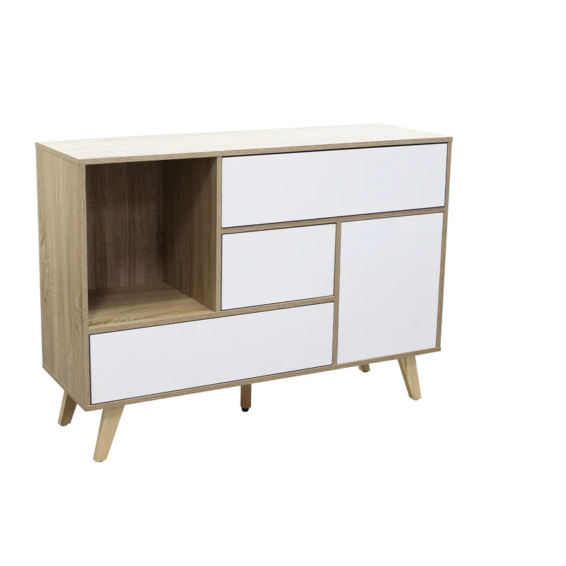 Madia con tre cassetti e un anta in Legno Composito cm 119x39 5x85 6 - GRADY
