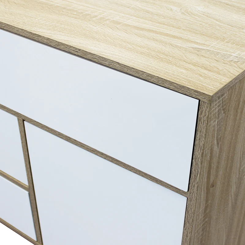 Madia con tre cassetti e un anta in Legno Composito cm 119x39 5x85 6 - GRADY