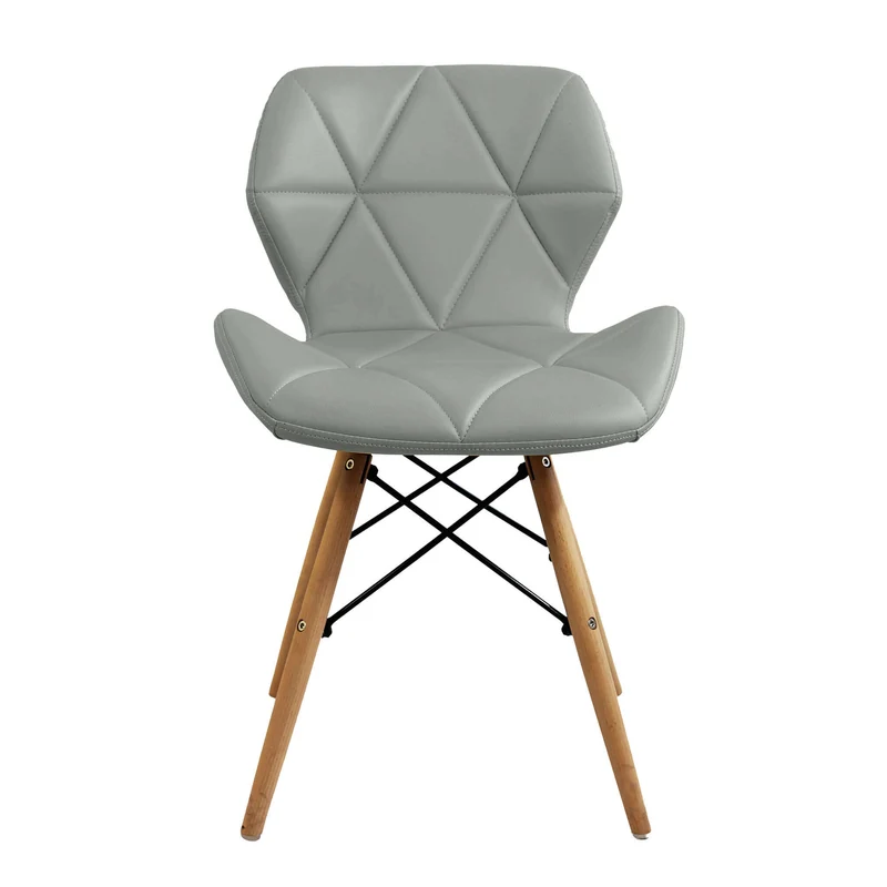 Sedia Moderna con seduta imbottita in Ecopelle Legno cm 41x49x71 - MIA