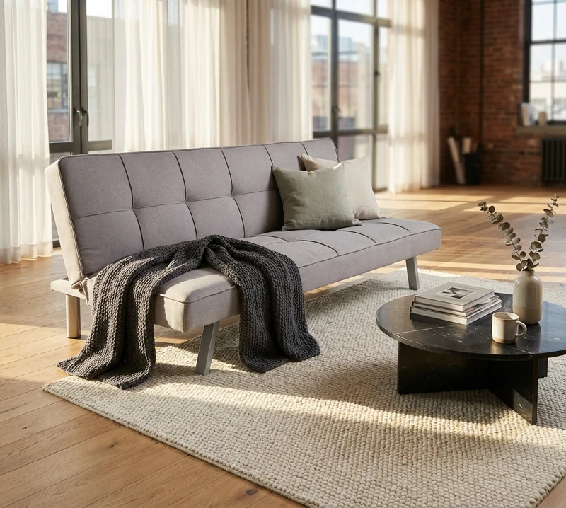 Divano Letto tre posti in Tessuto cm 178x80x71 - SEBA