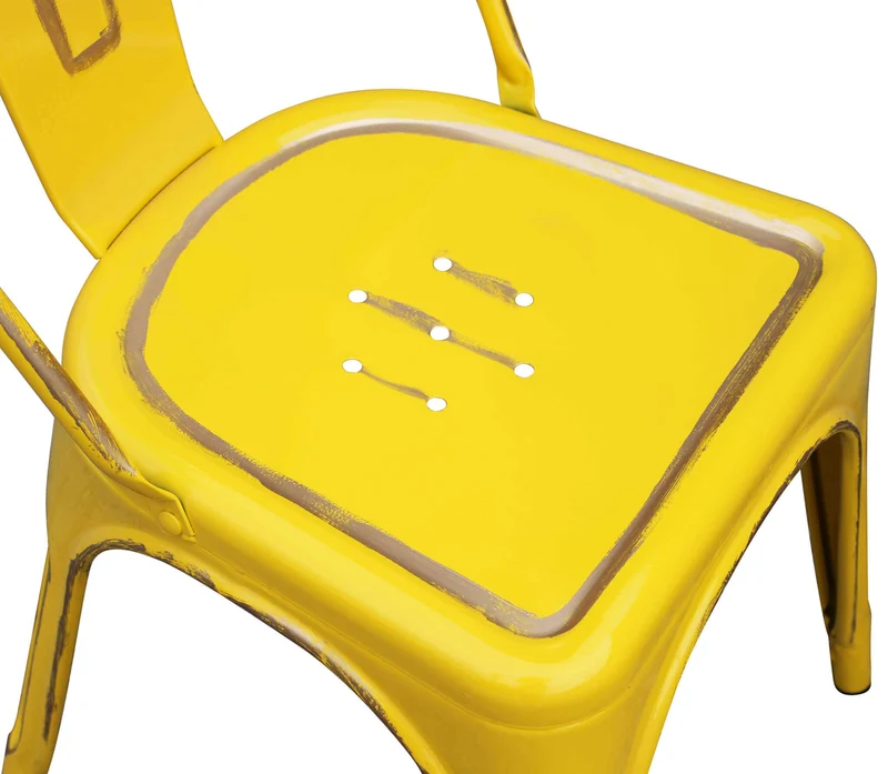 Sedia per Sala da Pranzo Industrial in Acciaio cm 35x45x85 - METAL