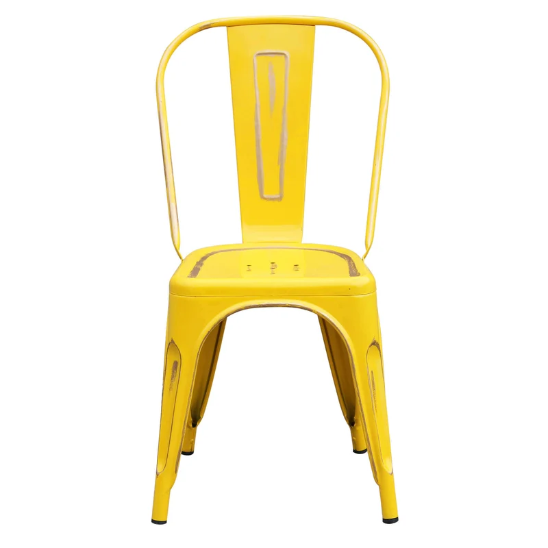 Sedia per Sala da Pranzo Industrial in Acciaio cm 35x45x85 - METAL