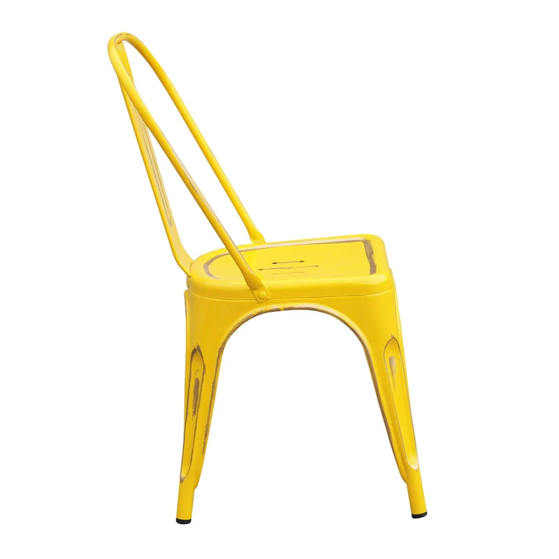 Sedia per Sala da Pranzo Industrial in Acciaio cm 35x45x85 - METAL