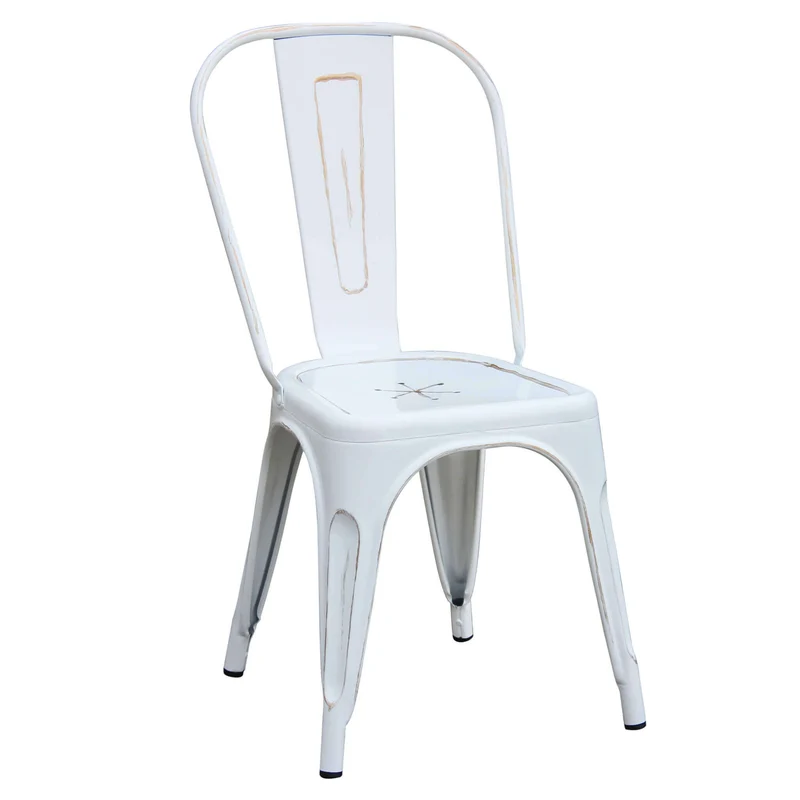Sedia per Sala da Pranzo Industrial in Acciaio cm 35x45x85 - METAL