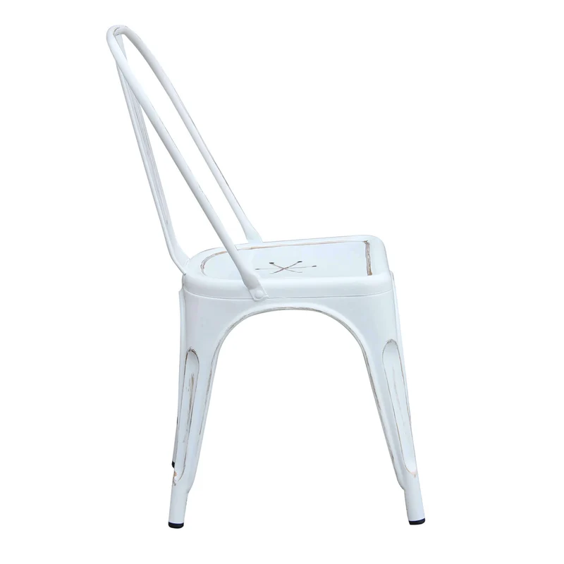 Sedia per Sala da Pranzo Industrial in Acciaio cm 35x45x85 - METAL