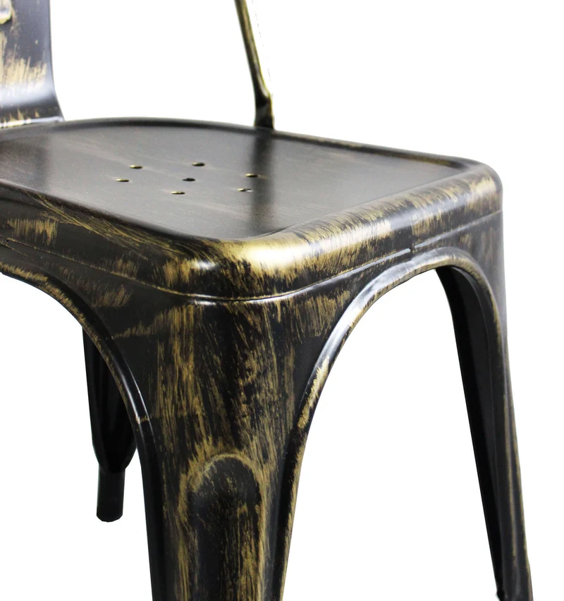 Sedia per Sala da Pranzo Industrial in Acciaio cm 35x45x85 - METAL