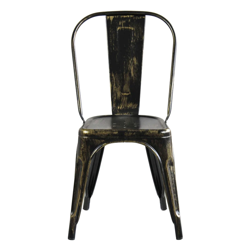 Sedia per Sala da Pranzo Industrial in Acciaio cm 35x45x85 - METAL