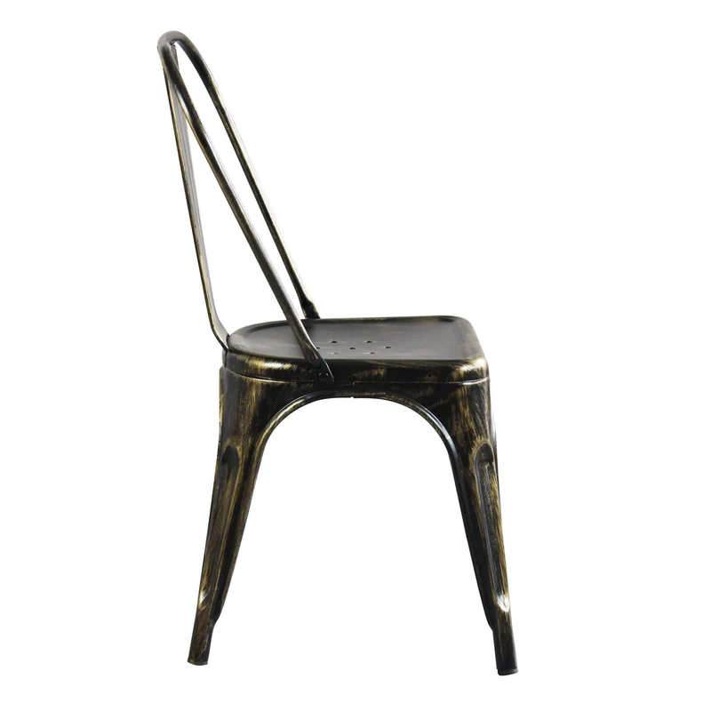Sedia per Sala da Pranzo Industrial in Acciaio cm 35x45x85 - METAL
