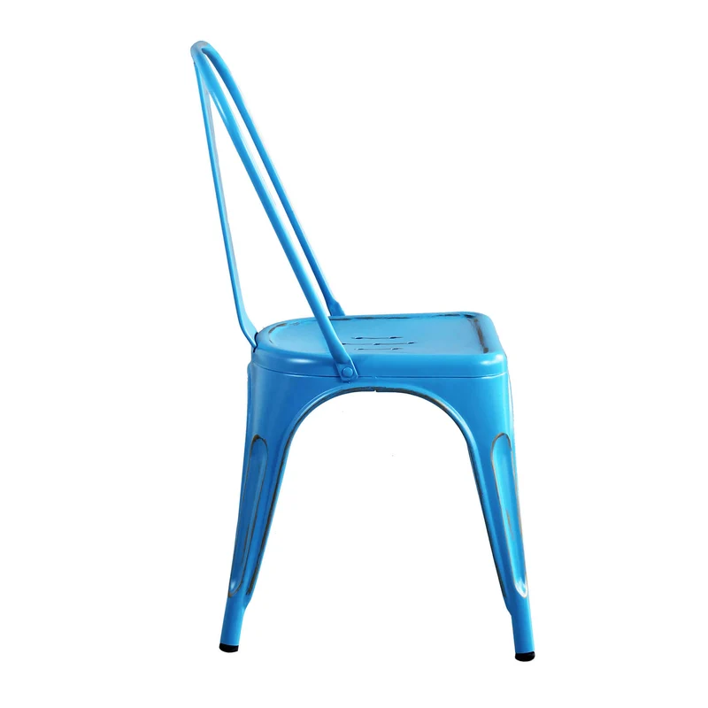 Sedia per Sala da Pranzo Industrial in Acciaio cm 35x45x85 - METAL