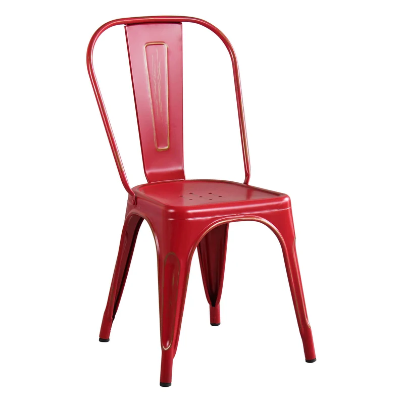 Sedia per Sala da Pranzo Industrial in Acciaio cm 35x45x85 - METAL