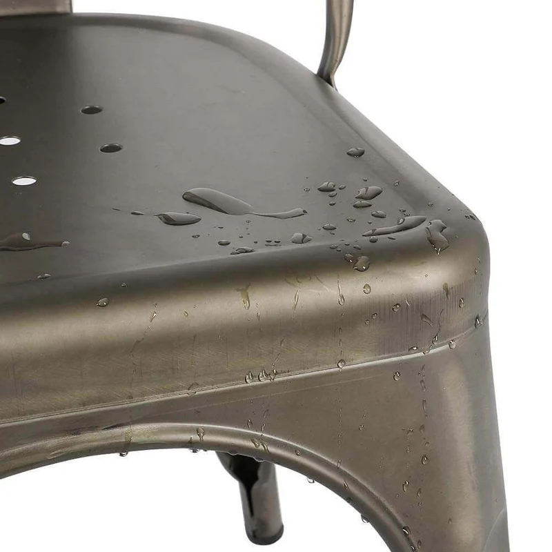 Sedia per Sala da Pranzo Industrial in Acciaio cm 35x45x85 - METAL