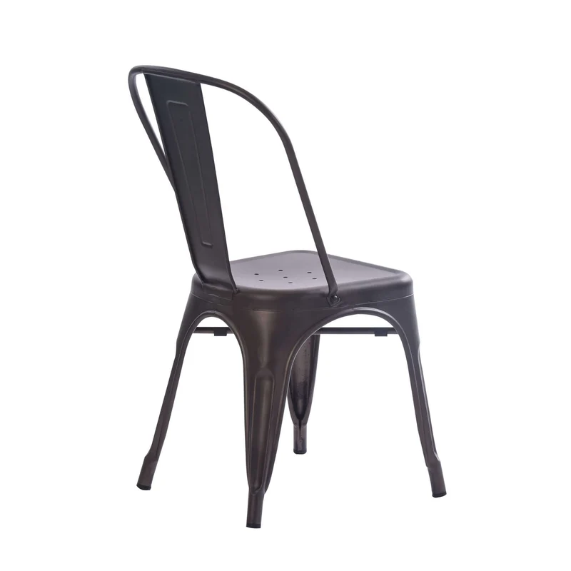 Sedia per Sala da Pranzo Industrial in Acciaio cm 35x45x85 - METAL