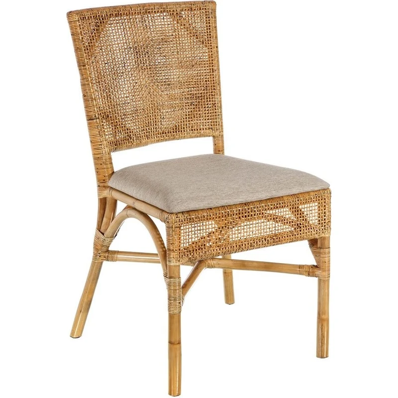 Sedia boho chic rattan naturale