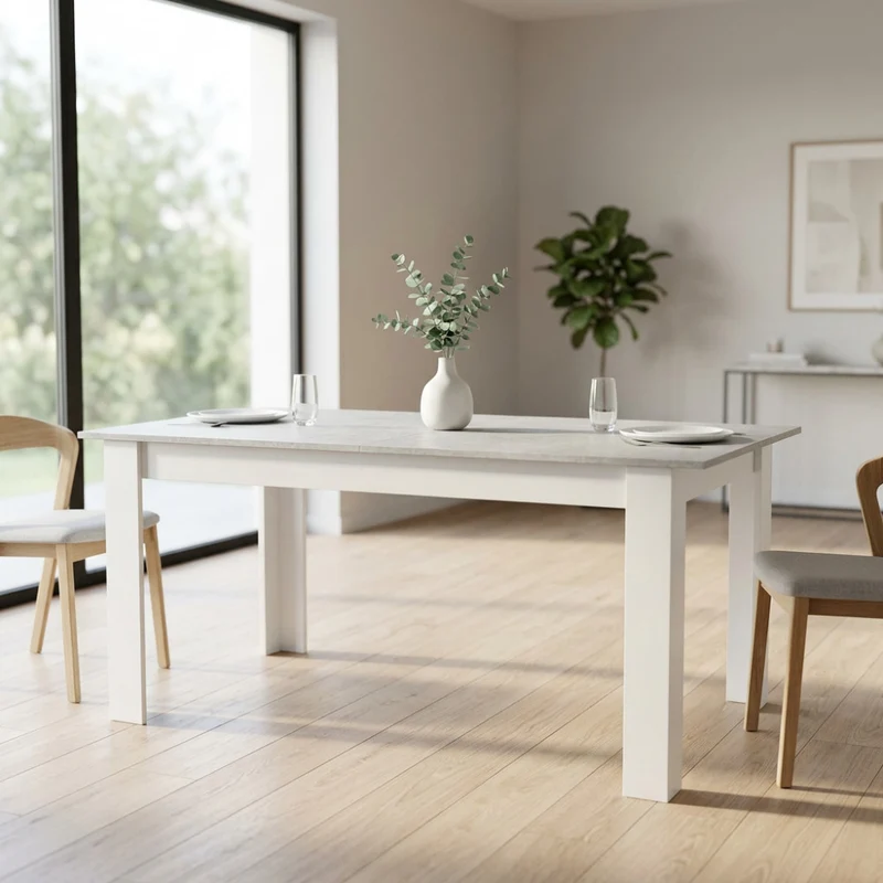Tavolo da Pranzo Gemma Allungabile Effetto Cemento