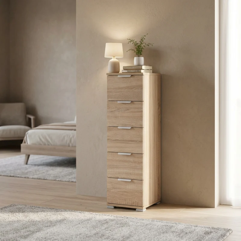 Cassettiera MR805040 in Truciolare Bilaminato Effetto Naturale