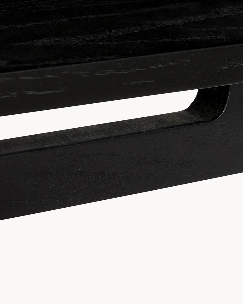 Consolle in legno di rovere con ante in vetro Museum