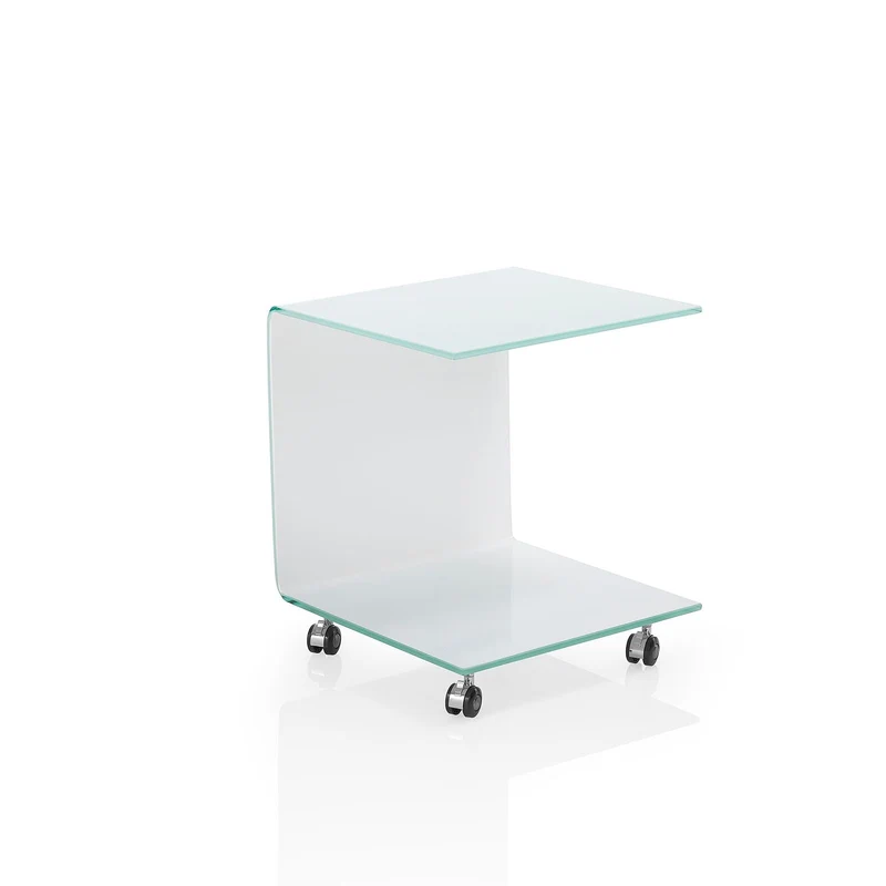 Tavolino con ruote SNAPPY | Bianco