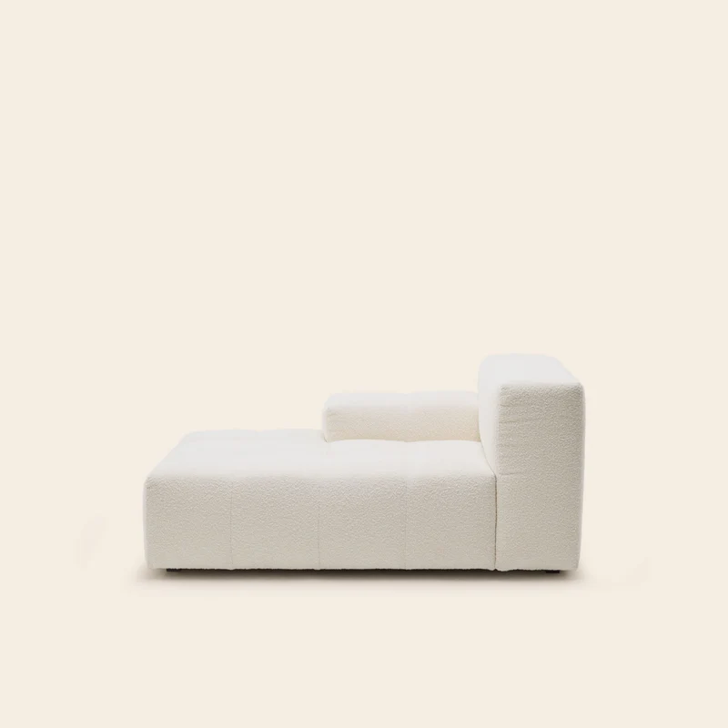 Méridienne modulable G UBERTO sym écru bouclé