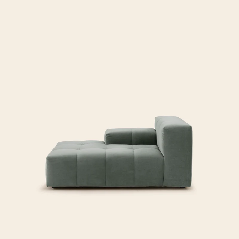 Méridienne modulable G UBERTO opal kaki grisé