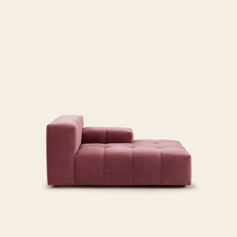 Méridienne modulable D UBERTO opal aubergine douce