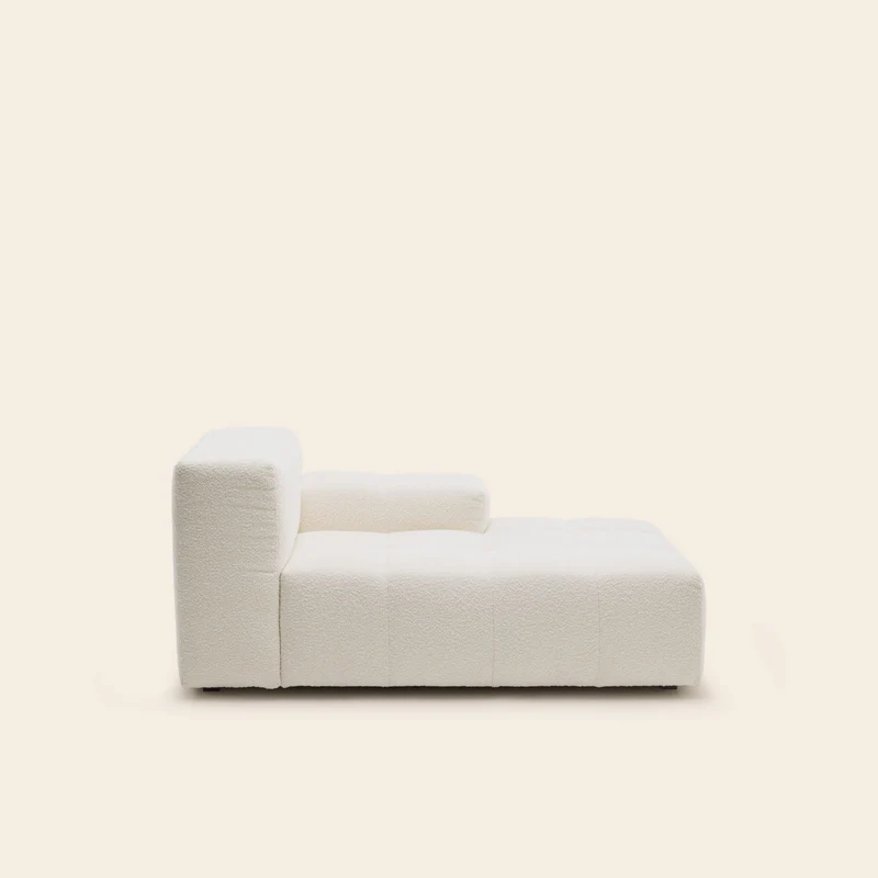 Méridienne modulable D UBERTO sym écru bouclé