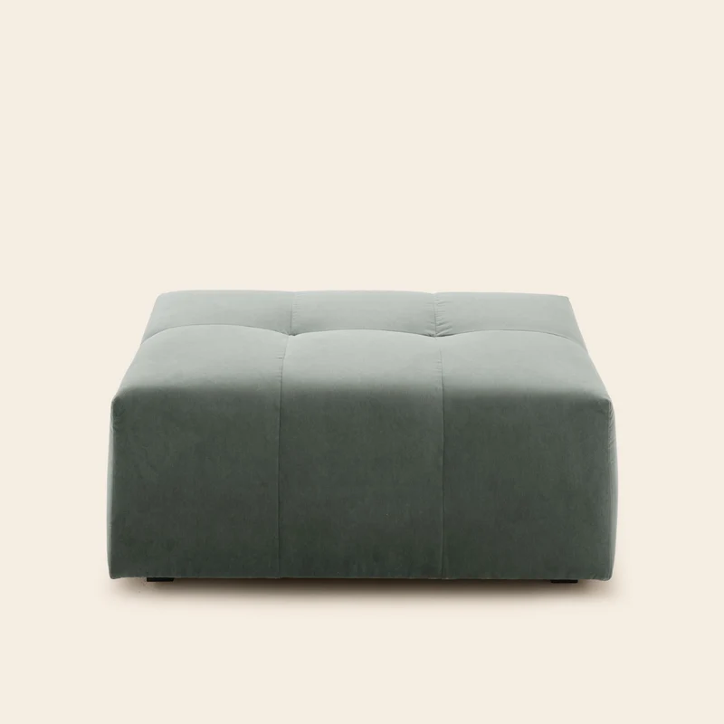 Pouf modulable UBERTO opal kaki grisé