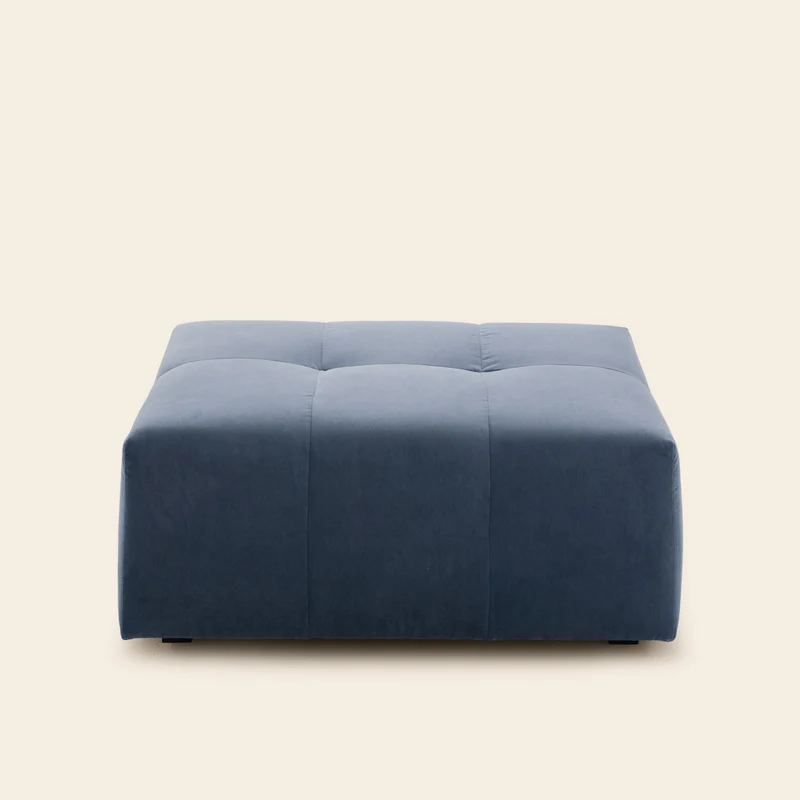 Pouf modulable UBERTO opal bleu de gris