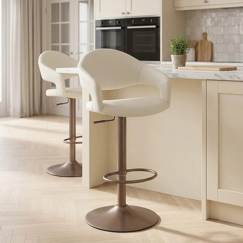 Sgabello Ecopelle - Washington Crema