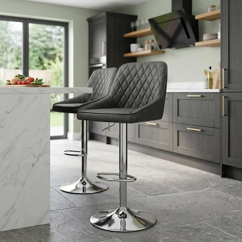 Sgabello Ecopelle - Darwin Grigio scuro