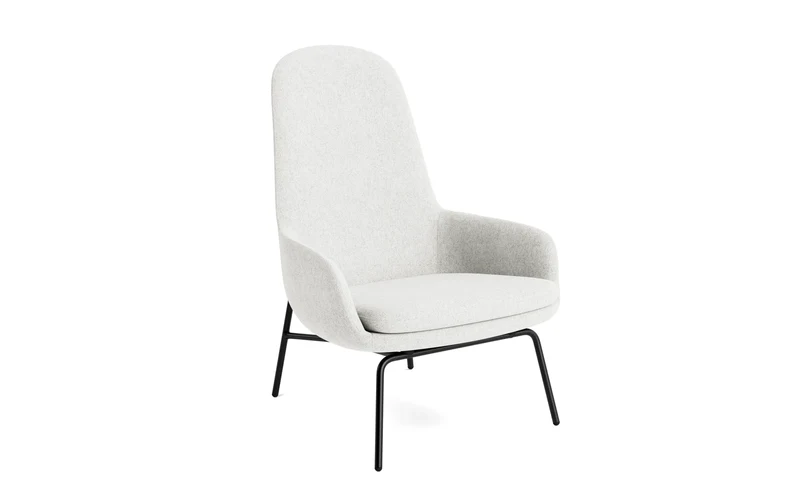 Era Lounge-Sessel hoch schwarzer Stahl Hallingdal