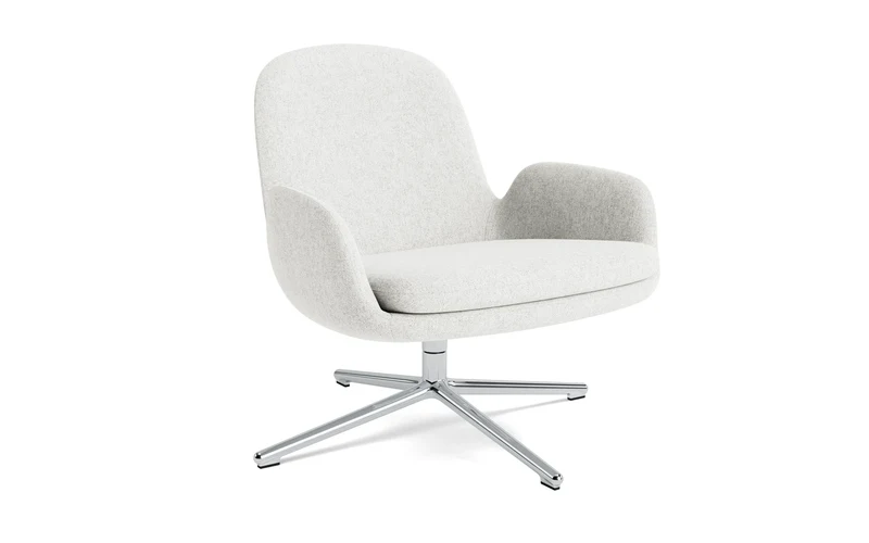 Era Lounge-Sessel niedrig mit Drehgestell Aluminium Hallingdal