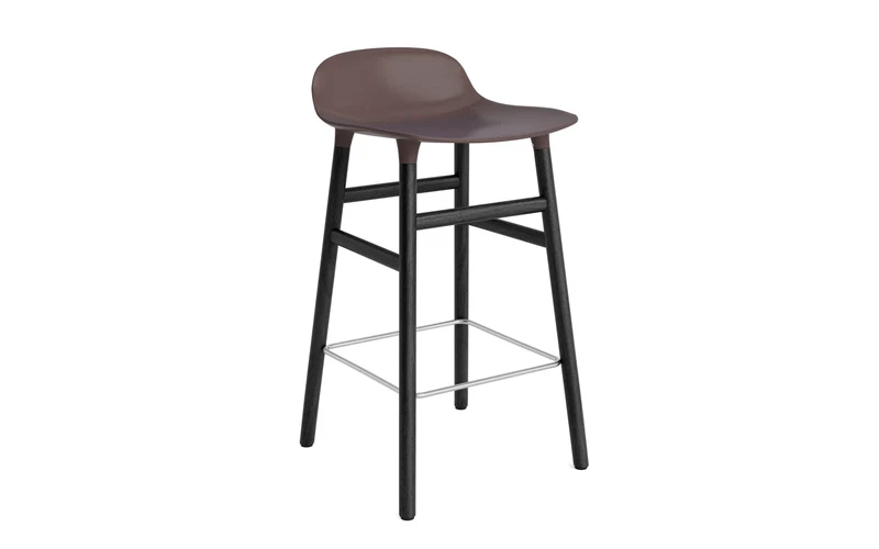 Form Barstuhl 65 cm braun/schwarz