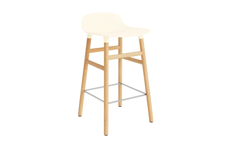 Form Barstuhl 65 cm creme/Eiche