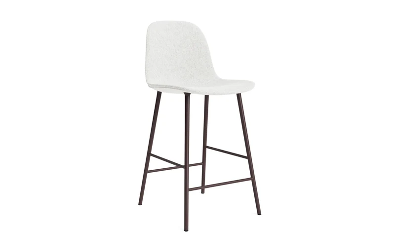 Form Barstuhl 65 cm gepolstert Braun Stahl Hallingdal