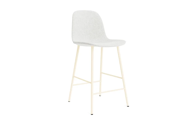 Form Barstuhl 65 cm gepolstert Creme Stahl Hallingdal