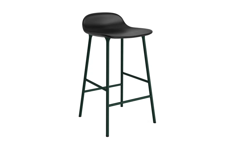 Form Barstuhl 65 cm gepolstert grün Stahl Ultra