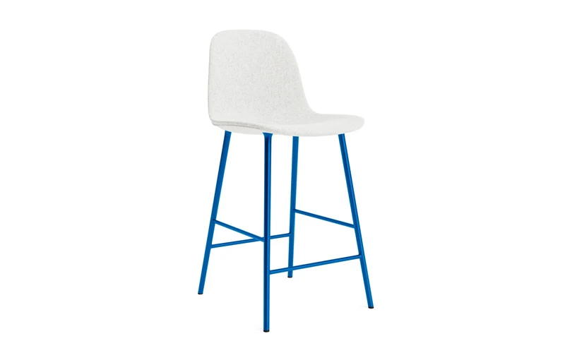 Form Barstuhl 65 cm gepolstert Leuchtendes blau Stahl Hallingdal