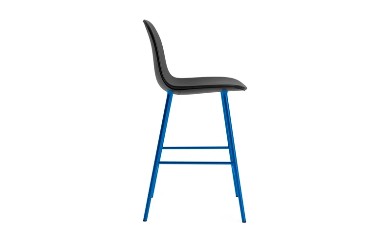 Form Barstuhl 65 cm gepolstert Leuchtendes Blau stahl/Ultra leder