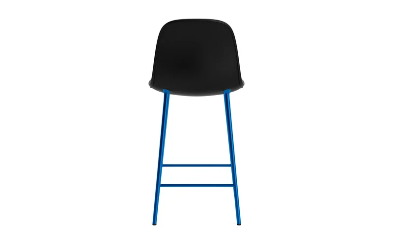 Form Barstuhl 65 cm gepolstert Leuchtendes Blau stahl/Ultra leder
