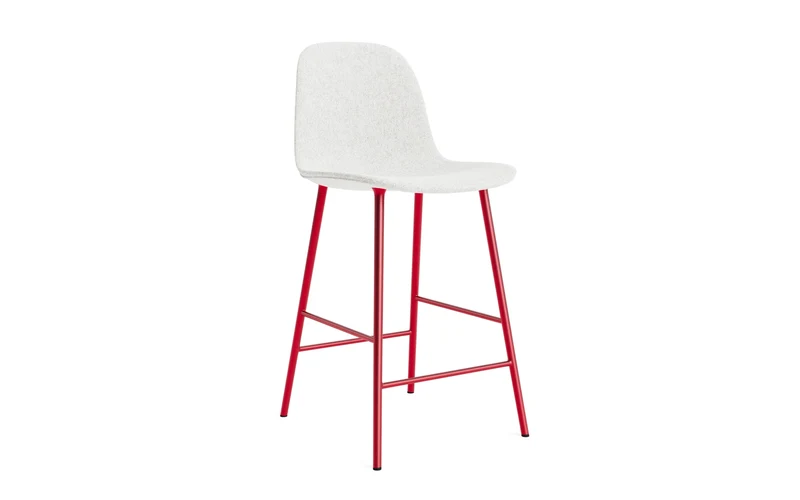 Form Barstuhl 65 cm gepolstert Leuchtendes rot Stahl Hallingdal