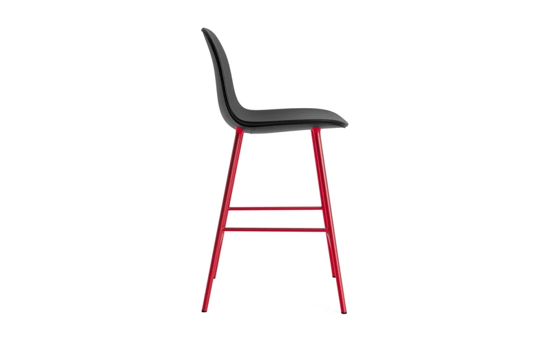 Form Barstuhl 65 cm gepolstert Leuchtendes Rot stahl/Ultra leder