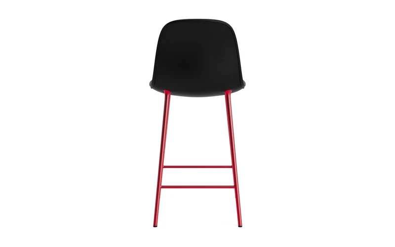 Form Barstuhl 65 cm gepolstert Leuchtendes Rot stahl/Ultra leder