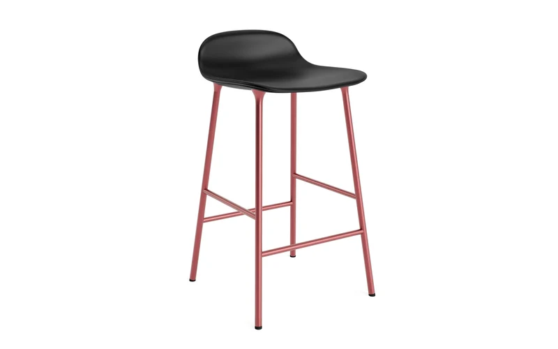 Form Barstuhl 65 cm gepolstert rot Stahl Ultra