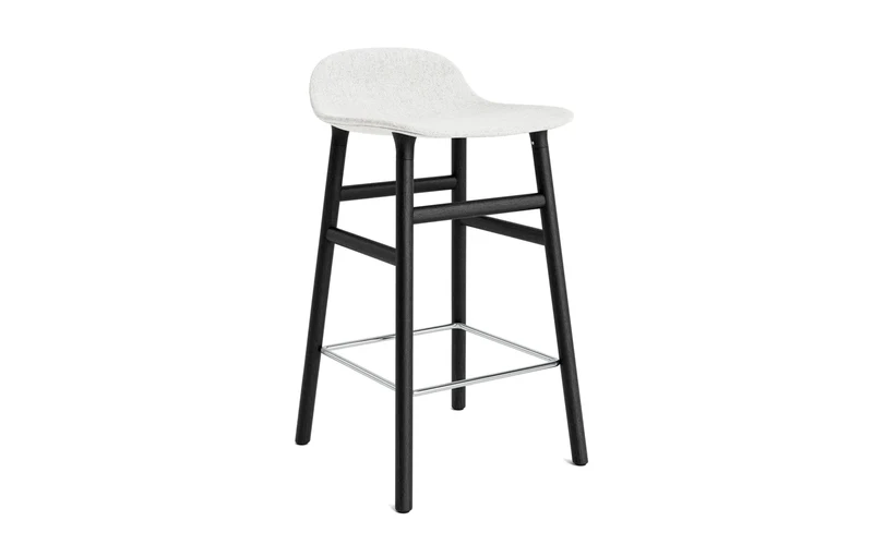 Form Barstuhl 65 cm gepolstert Schwartz Eiche Hallingdal