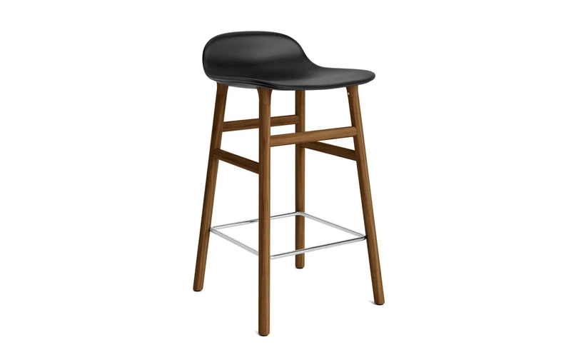 Form Barstuhl 65 cm gepolstert Walnuss Ultra